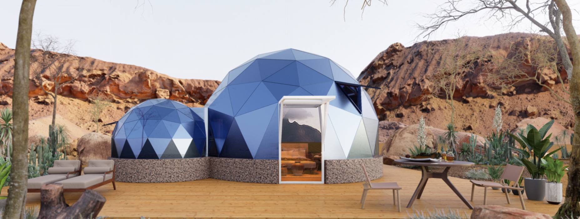 正定县球形智能光伏玻璃星空房